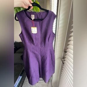 Anne Klein Purple Midi Dress
